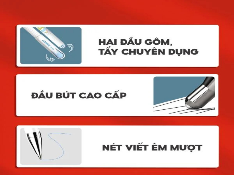 Bút gel xóa được Thiên Long Điểm 10 TP-GELE002