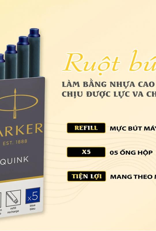 Hộp 5 ống mực bút máy cao cấp Quink Parker