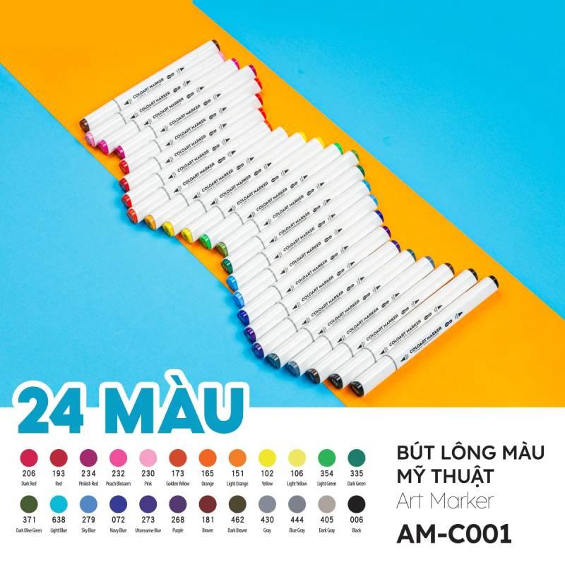 Bút dạ màu - bút marker 24 màu Colokit ART MARKER AM-C001